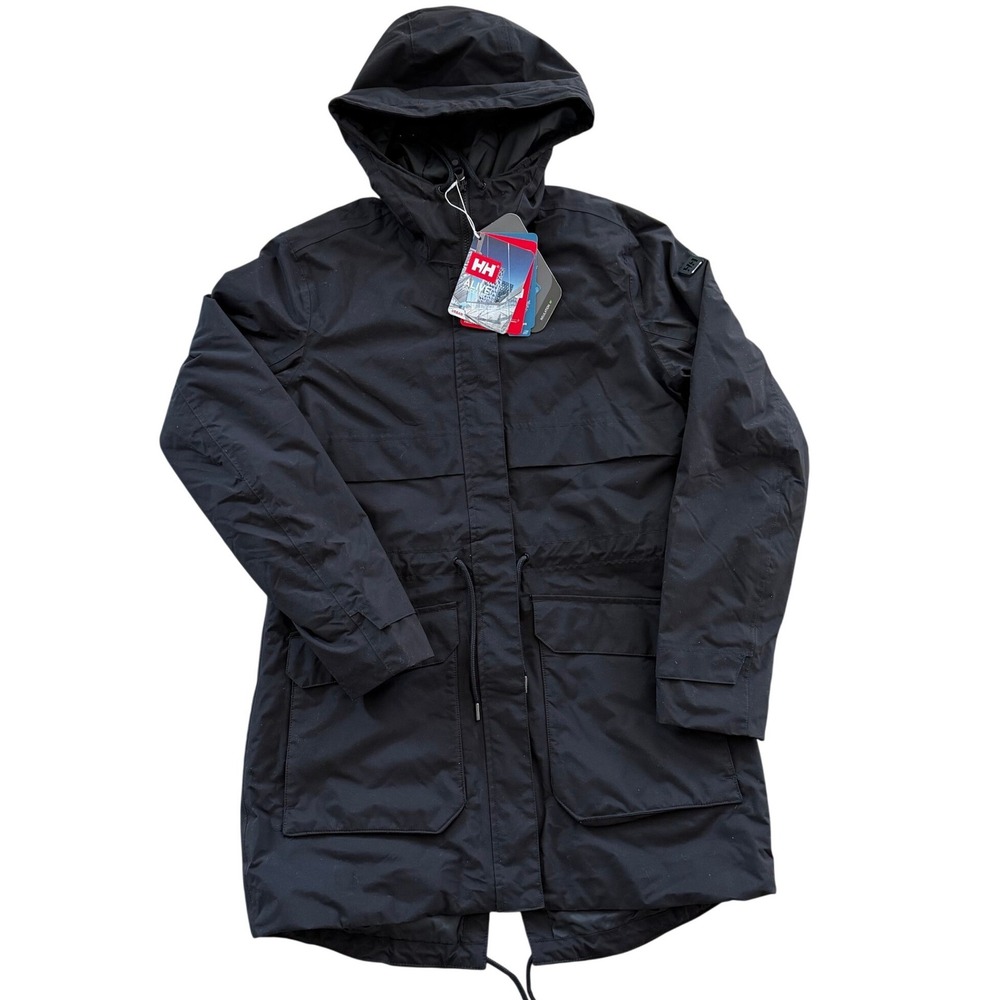 Helly Hansen Women's Boyne Insulated Parka 2.0 Black Hooded Jacket NWT Large